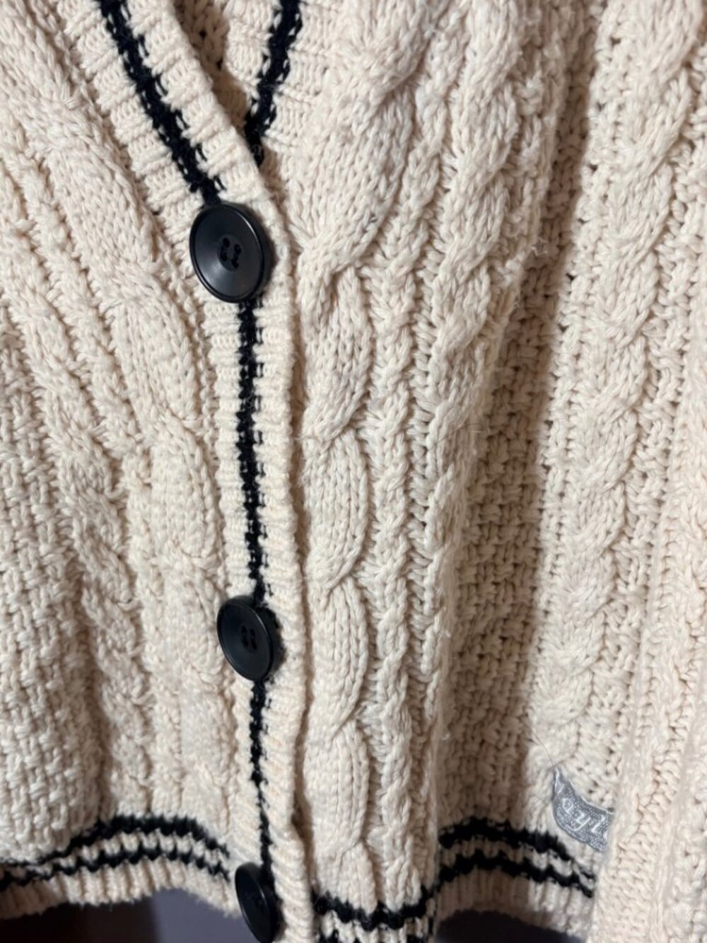 Folklore Cardigan Taylor Swift Inspired Star Patch Cable Knit S - Picture 3 of 9